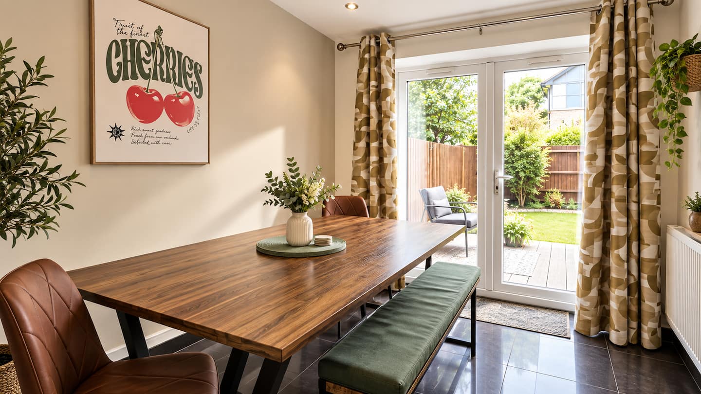 Dining area with garden doors